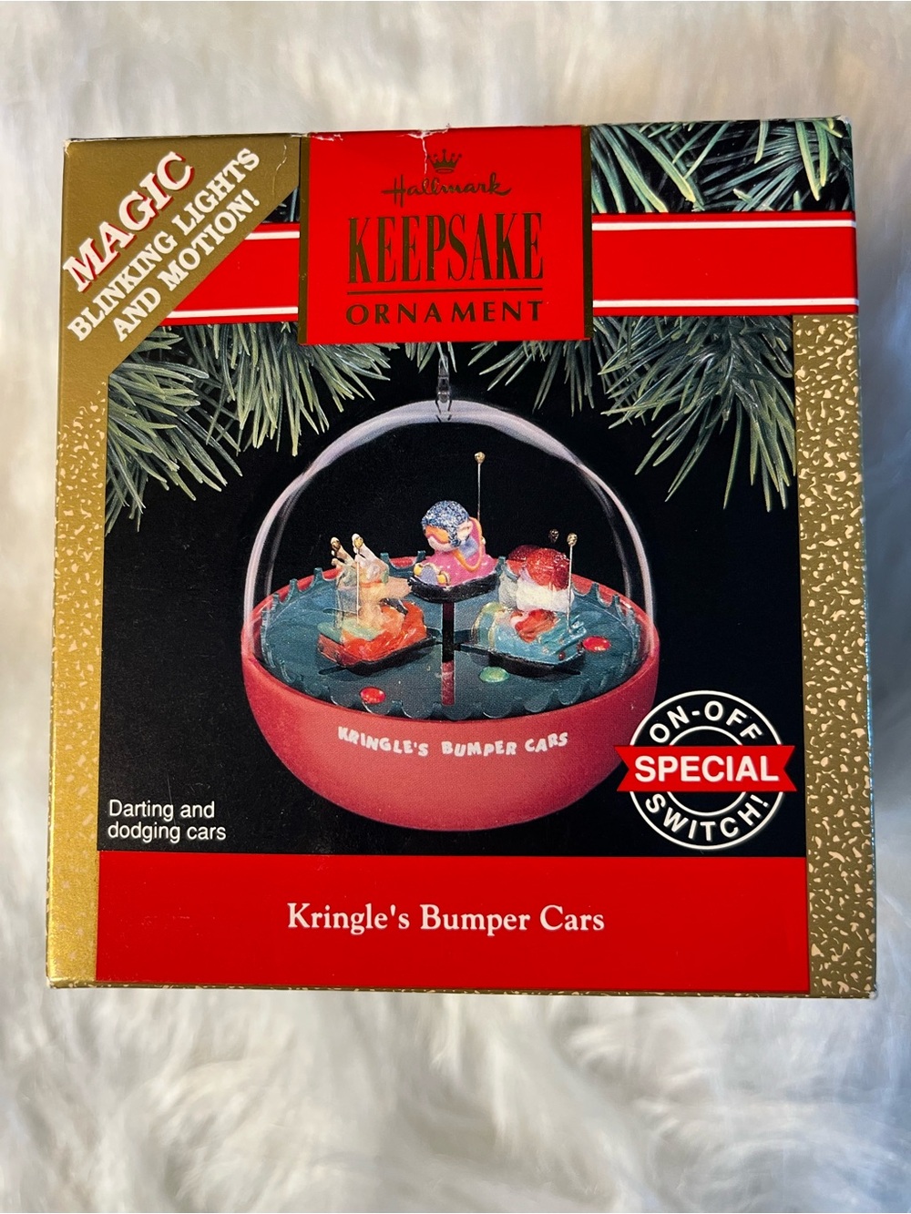 Hallmark Keepsake Ornament - Kringle's Bumper Cars (Red/Green/Gold)